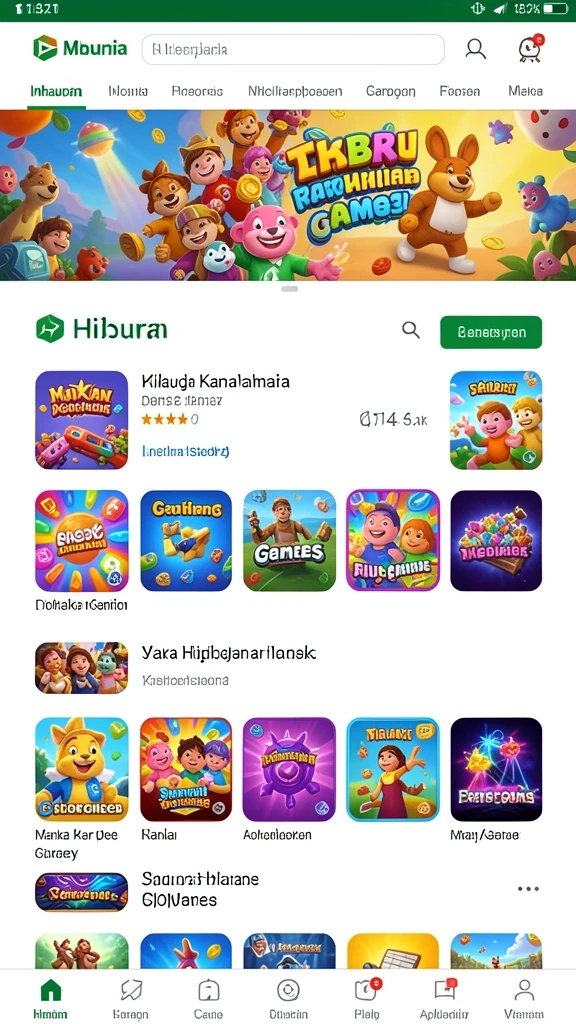 Tampilan karakter yang menarik dan penuh warna.