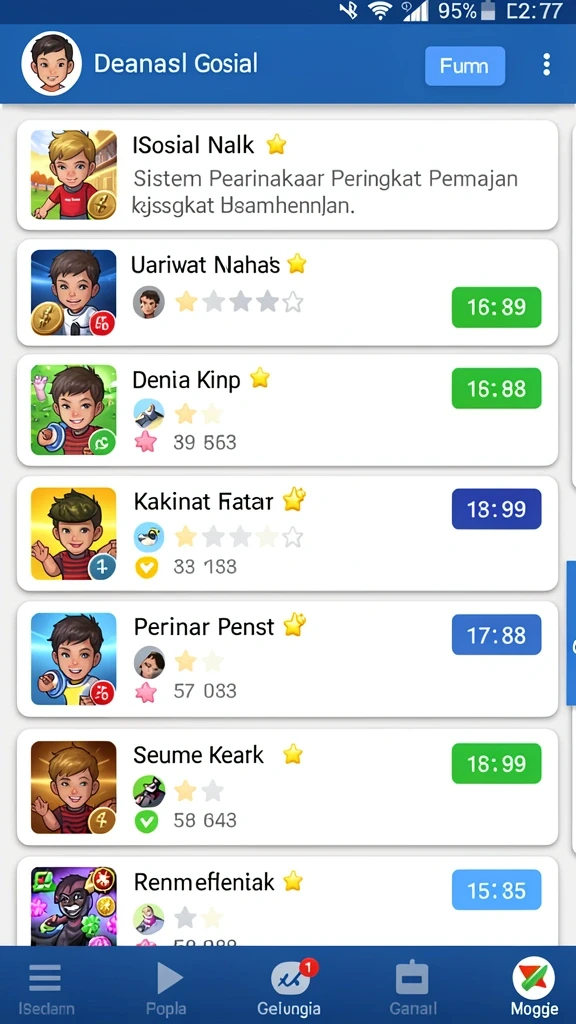 Karakter-k karakter unik dan dapat dikustomisasi.