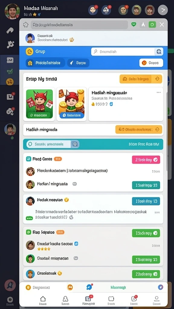 Fitur multiplayer yang memungkinkan interaksi antar pemain.