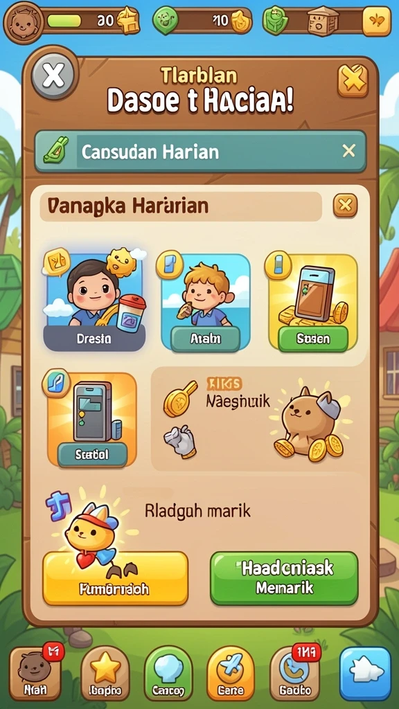 Tampilan awal yang menarik dan penuh warna.
