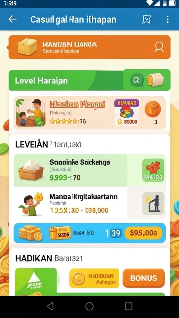 Berbagai pilihan permainan untuk segala selera.