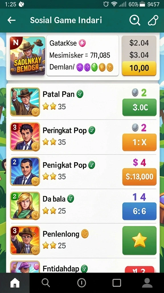 Level menantang dengan berbagai misi seru.
