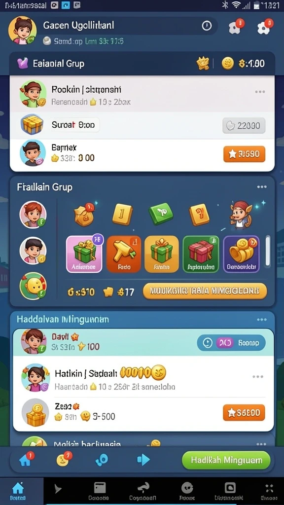Tangkapan layar menggambarkan berbagai karakter unik di RPLOOT.
