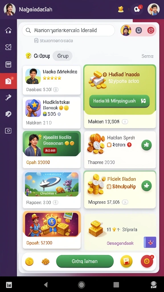 Antarmuka permainan yang user-friendly dan intuitif.