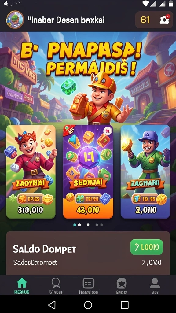 Tampilan awal permainan dengan grafis menawan.