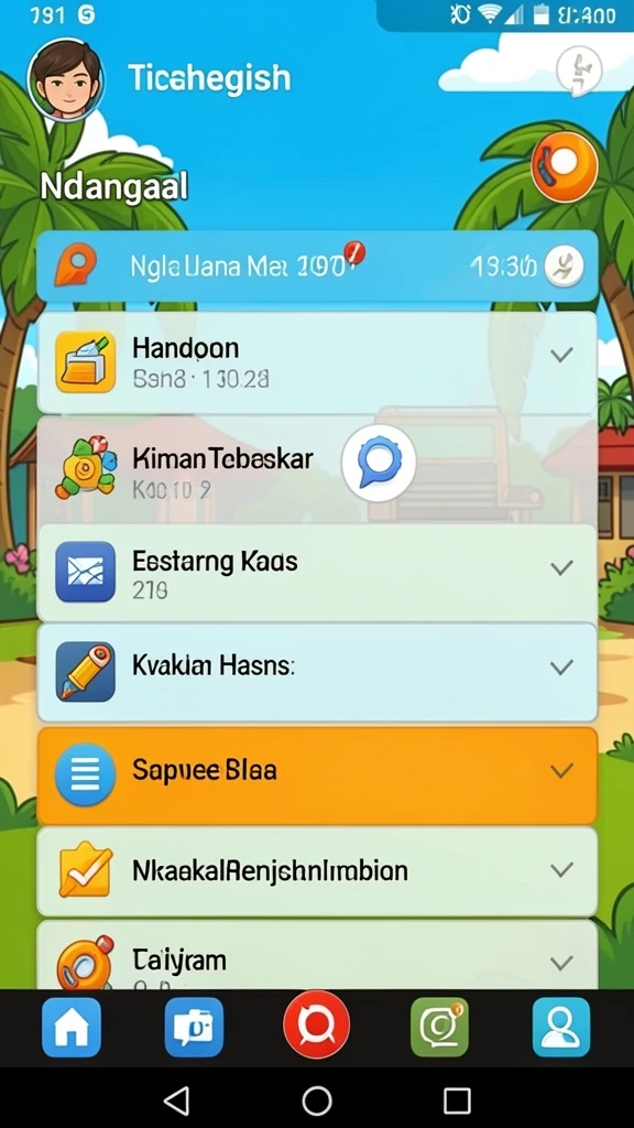 Fitur sosial untuk berinteraksi dengan pemain lain.
